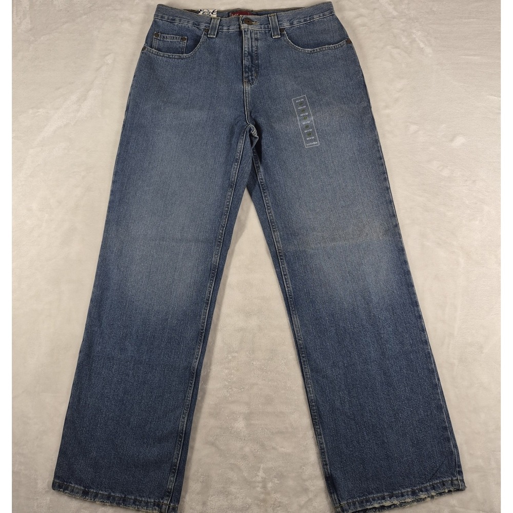 Anchor Blue Easy Fit Jeans Men's 33x32 Blue Denim Loose Relaxed 100% Cotton NWT